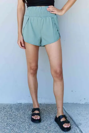Women's Ninexis Stay Active High Waistband Active Shorts in Pastel Blue