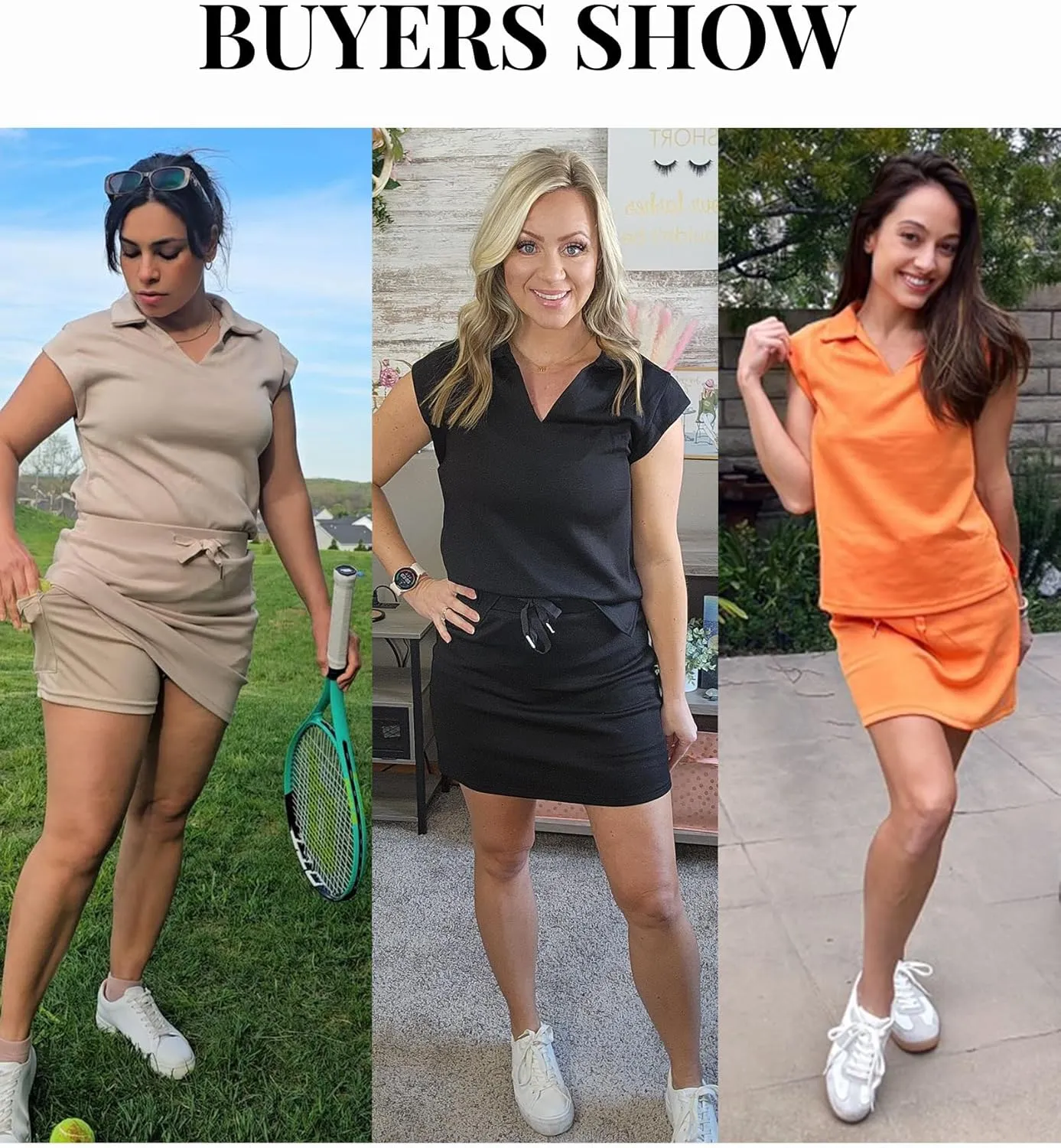 Womens Two Piece Skirt Sets Tennis Outfits Casual Cap Sleeve Lapel Shirt Summer Athletic Sport Short Skort Set