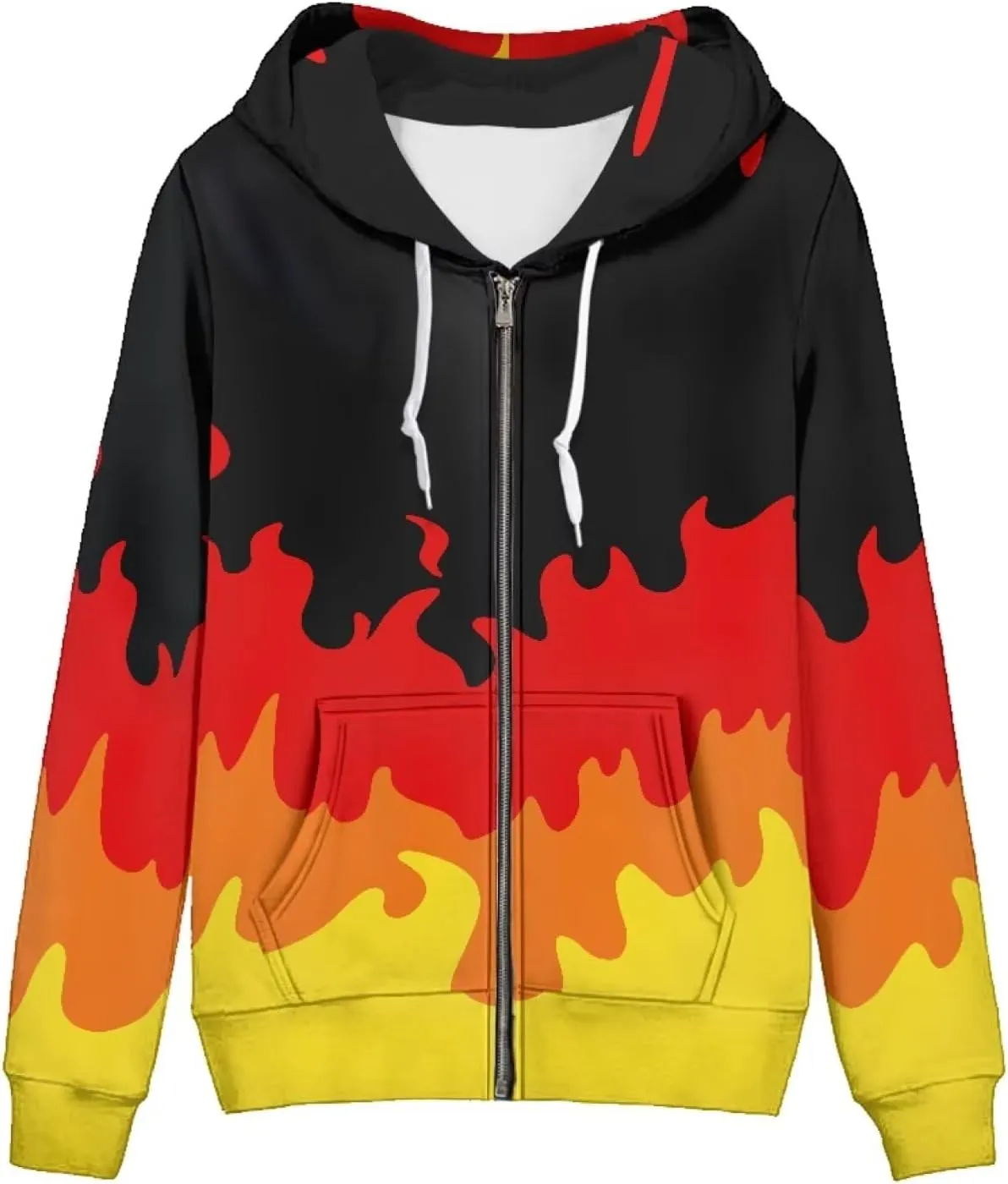 Womens Zip Up Hoodies Long Sleeve Hooded Sweatshirts Oversized Drawstring Hooded Jacket with Pockets