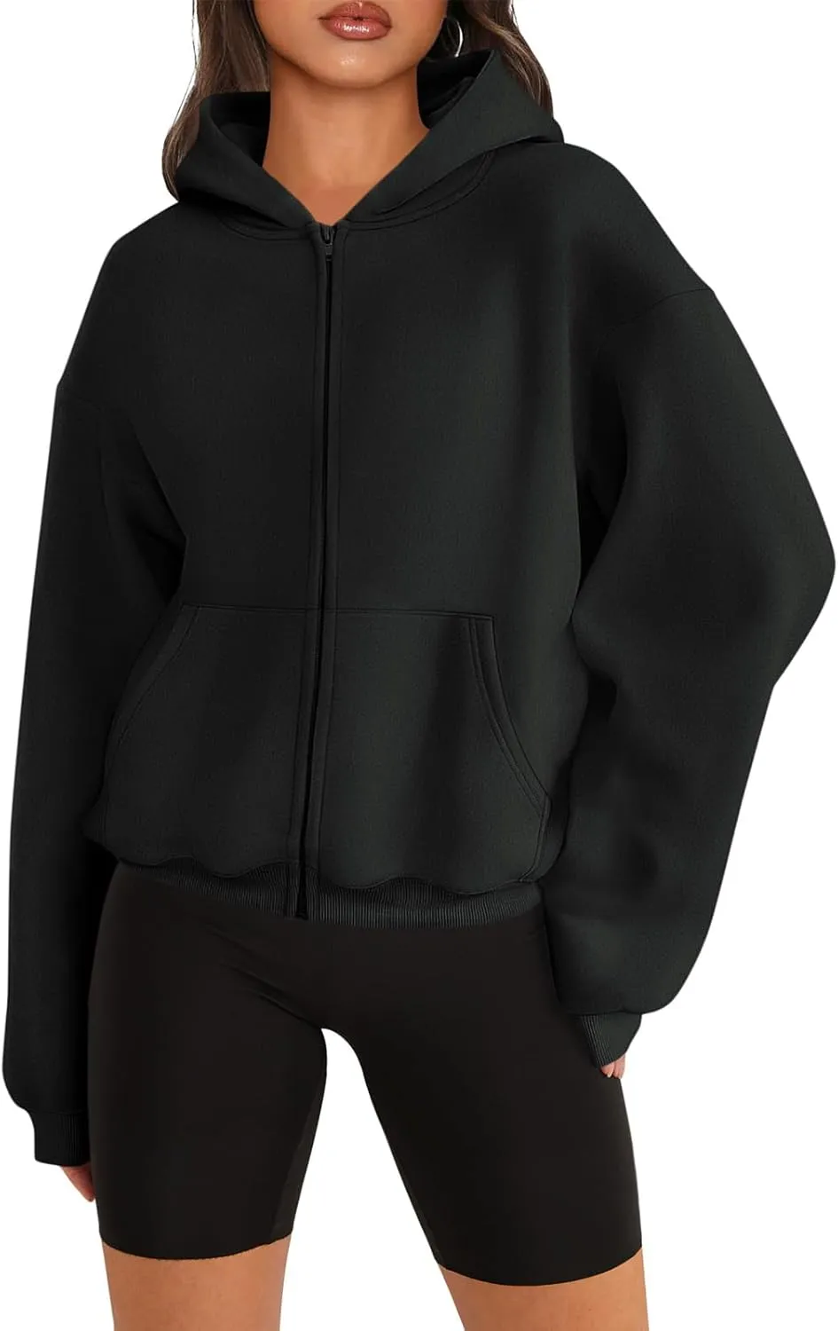 Womens Zip Up Hoodies Long Sleeve Sweatshirts Fleece Hooded Jacket Fall Outfits Clothes 2024