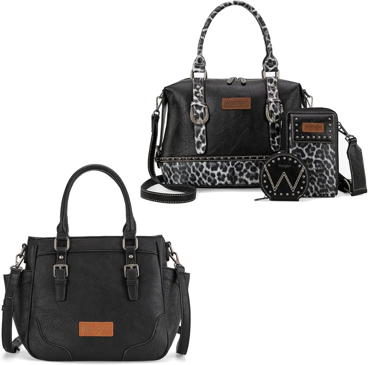 Wrangler 4Pcs Doctor Bag Set for Women Top Handle Purse Hobo Shoulder Satchel Handbags Crossbody Bag