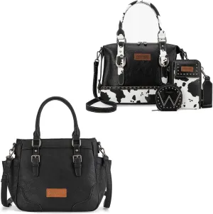 Wrangler 4Pcs Doctor Bag Set for WomenTop Handle Purse Hobo Shoulder Satchel Handbags Crossbody Bag