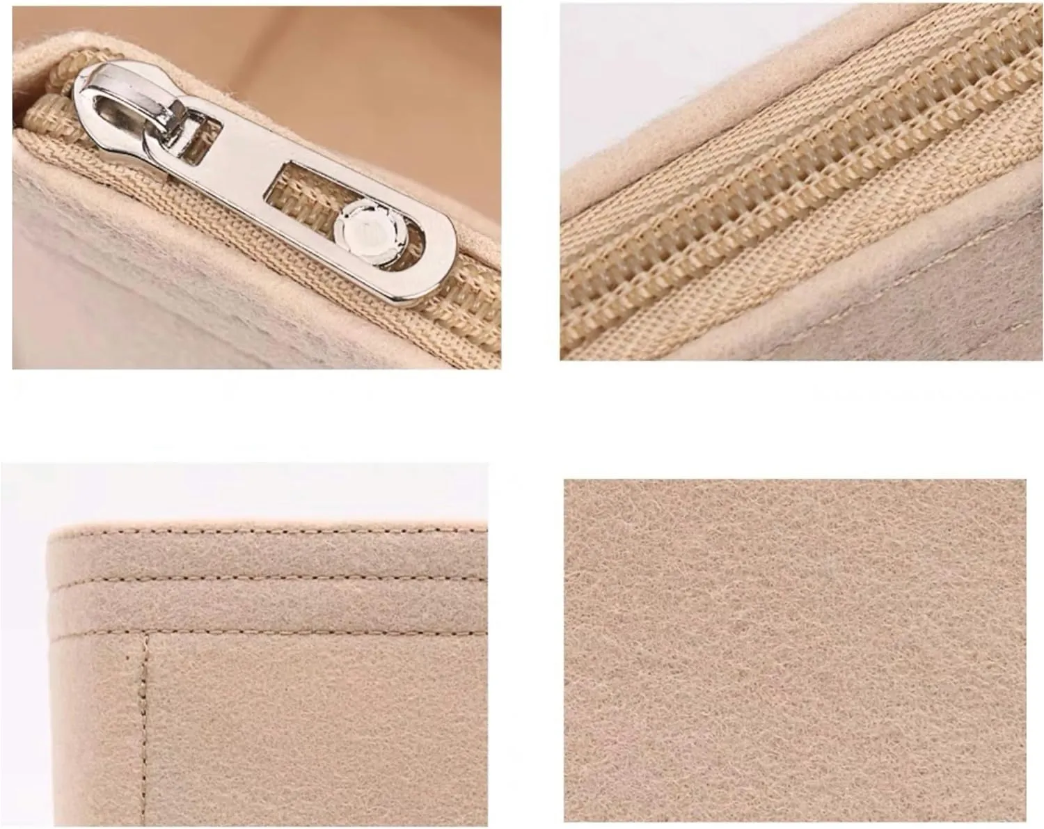 Xoppia Bag Organizer compatible with Prada Aime Large Leather Shoulder Bag. Felt Insert Liner for Women Handbag. (Brown, Style A: Exposure)