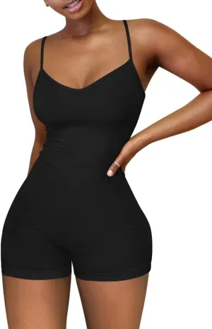 XXTAXN Women's Sexy Sleeveless Spaghetti Strap Party Club Short Rompers Jumpsuit