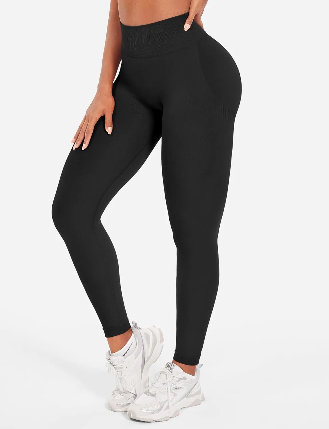 YEOREO Seamless Workout Leggings for Women Tummy Control Butt Lifting Gym Leggings Camili Impact High Waisted Yoga Pants