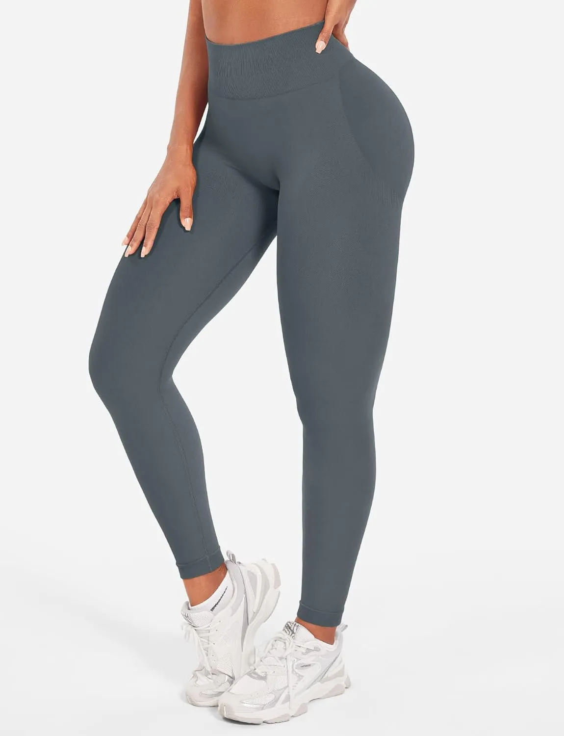 YEOREO Seamless Workout Leggings for Women Tummy Control Butt Lifting Gym Leggings Camili Impact High Waisted Yoga Pants