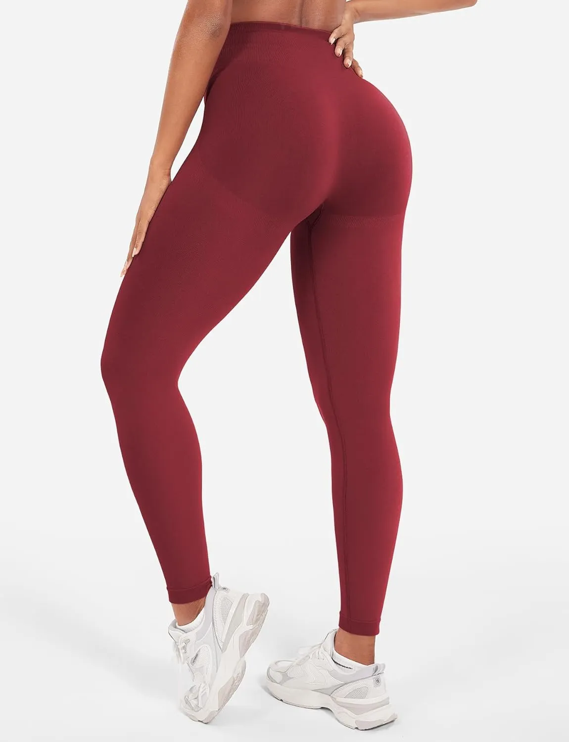 YEOREO Seamless Workout Leggings for Women Tummy Control Butt Lifting Gym Leggings Camili Impact High Waisted Yoga Pants