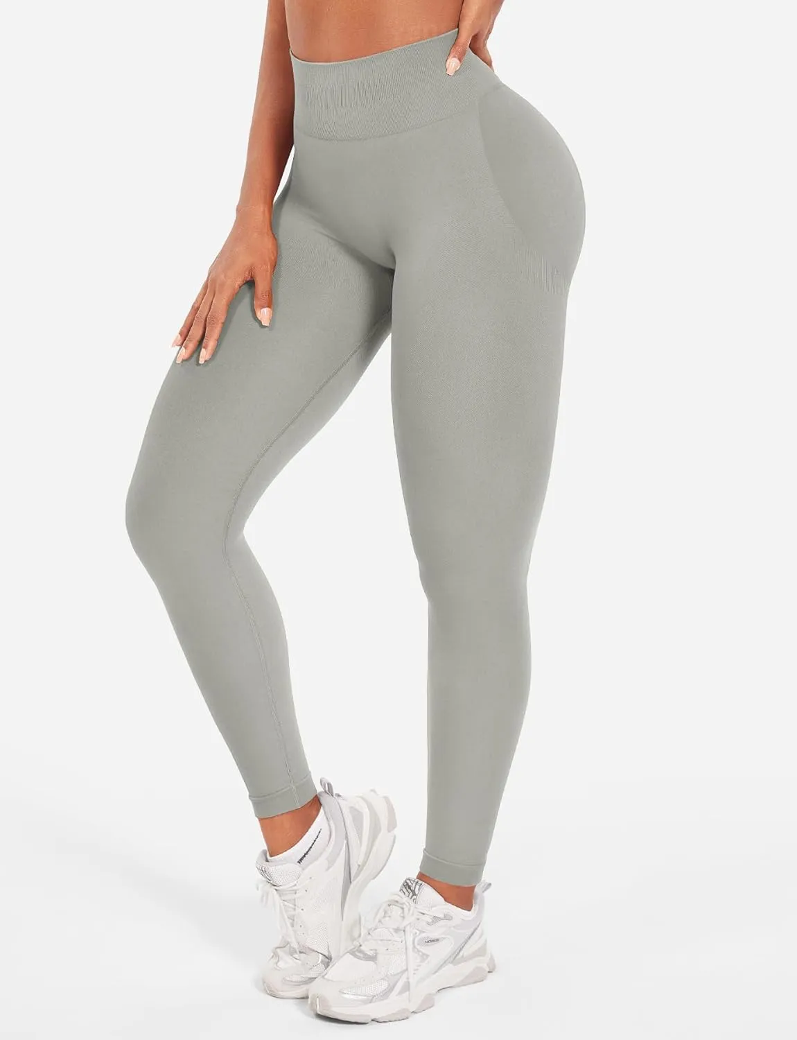 YEOREO Seamless Workout Leggings for Women Tummy Control Butt Lifting Gym Leggings Camili Impact High Waisted Yoga Pants