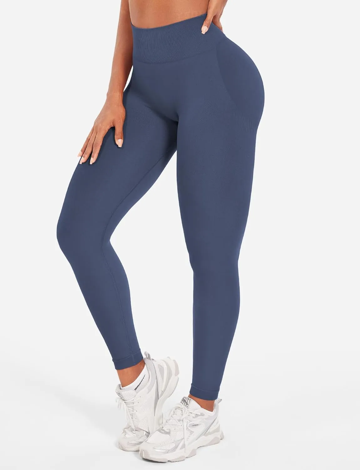 YEOREO Seamless Workout Leggings for Women Tummy Control Butt Lifting Gym Leggings Camili Impact High Waisted Yoga Pants