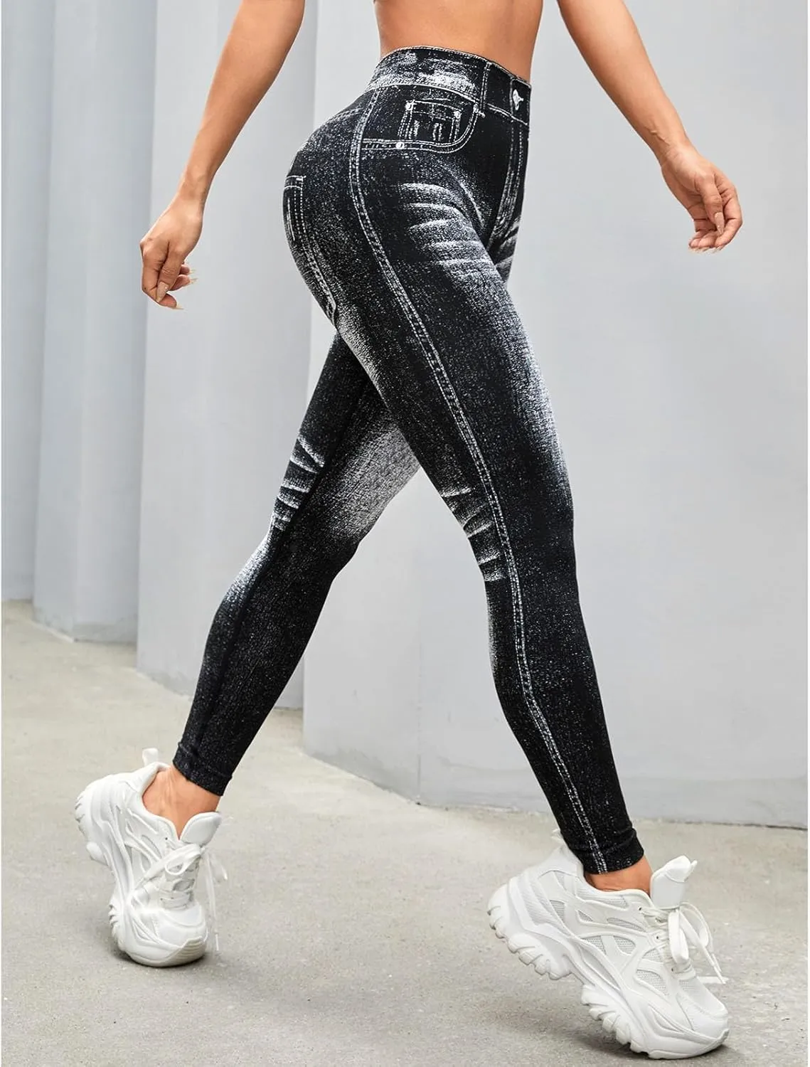 Yoga Pants Women,Cotton Womens Yoga Pants with Pockets Tummy Control High Waisted Workout Compression Leggings