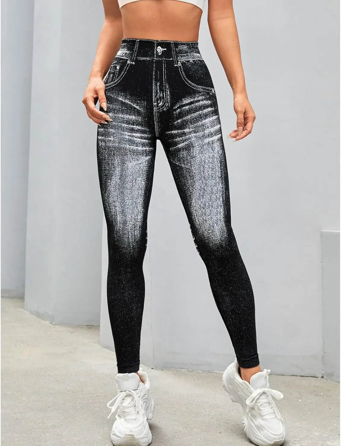 Yoga Pants Women,Cotton Womens Yoga Pants with Pockets Tummy Control High Waisted Workout Compression Leggings